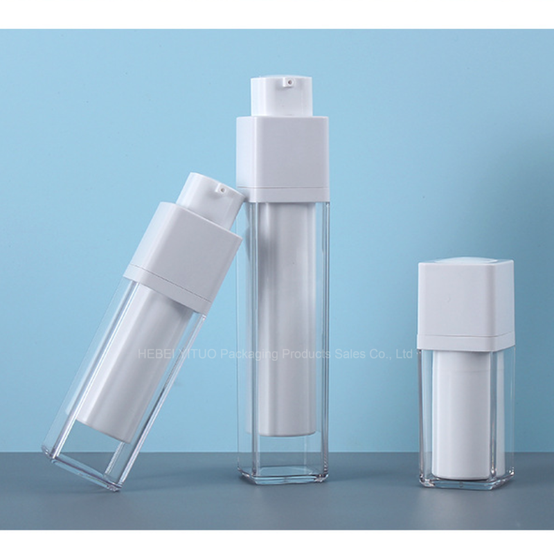 Customized Airless Pump Bottles Refillable 50ml For Cosmetics