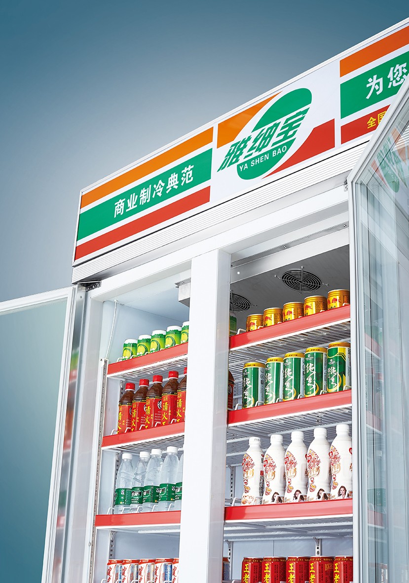3200L Multiscene Upright Glass Fridge Chiller Anticorrosive With 6 Doors