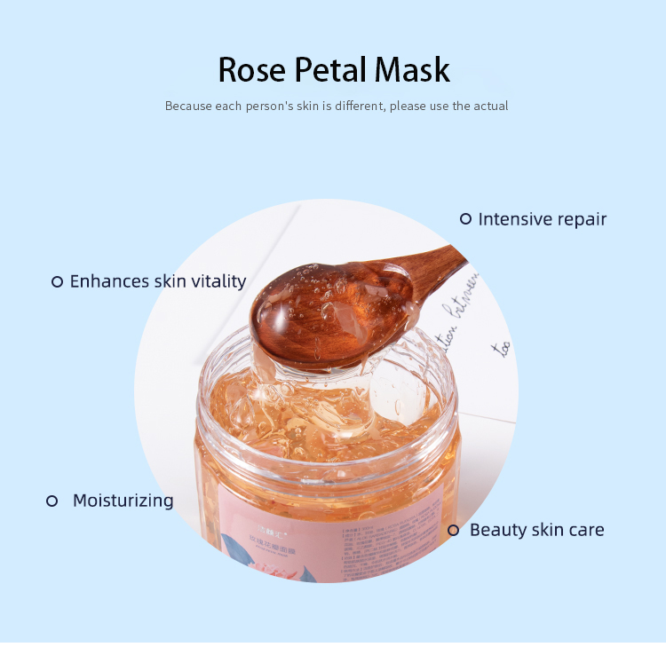 300g Rose Petal Facial Clay Mask Whitening Moisturizing Jelly