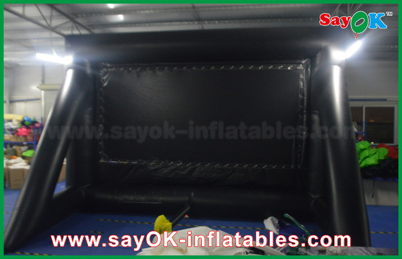 Inflatable Big Screen Outdoor Black And White Inflatable Projector Movie Screen Oxford Cloth
