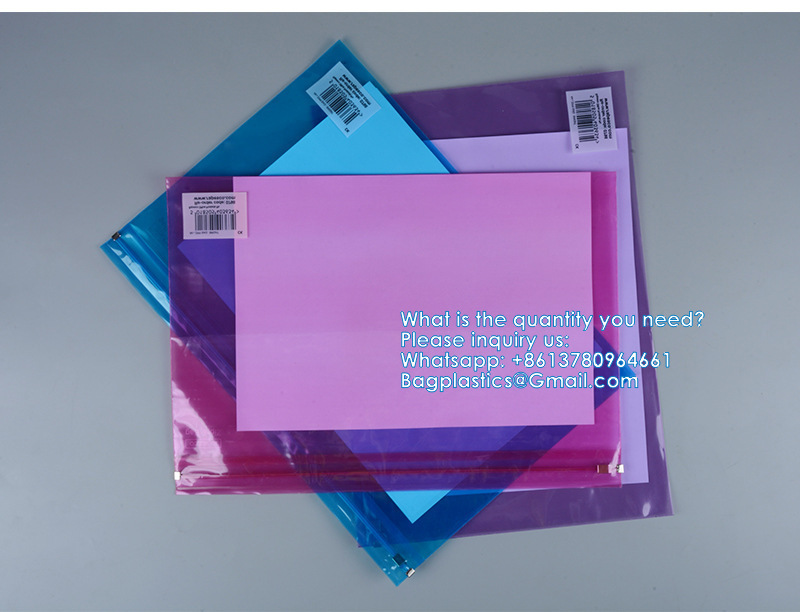 Plastic Expanding File Folder, Folders For Documents With Snap Closure, Colorful