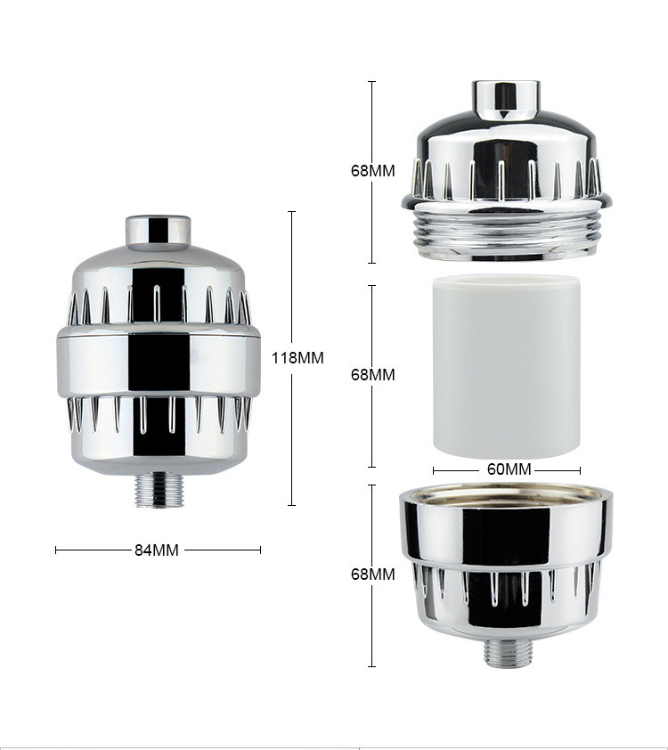 1/2" Thread 15 Stage Chlorine Vitamin Shower Filter