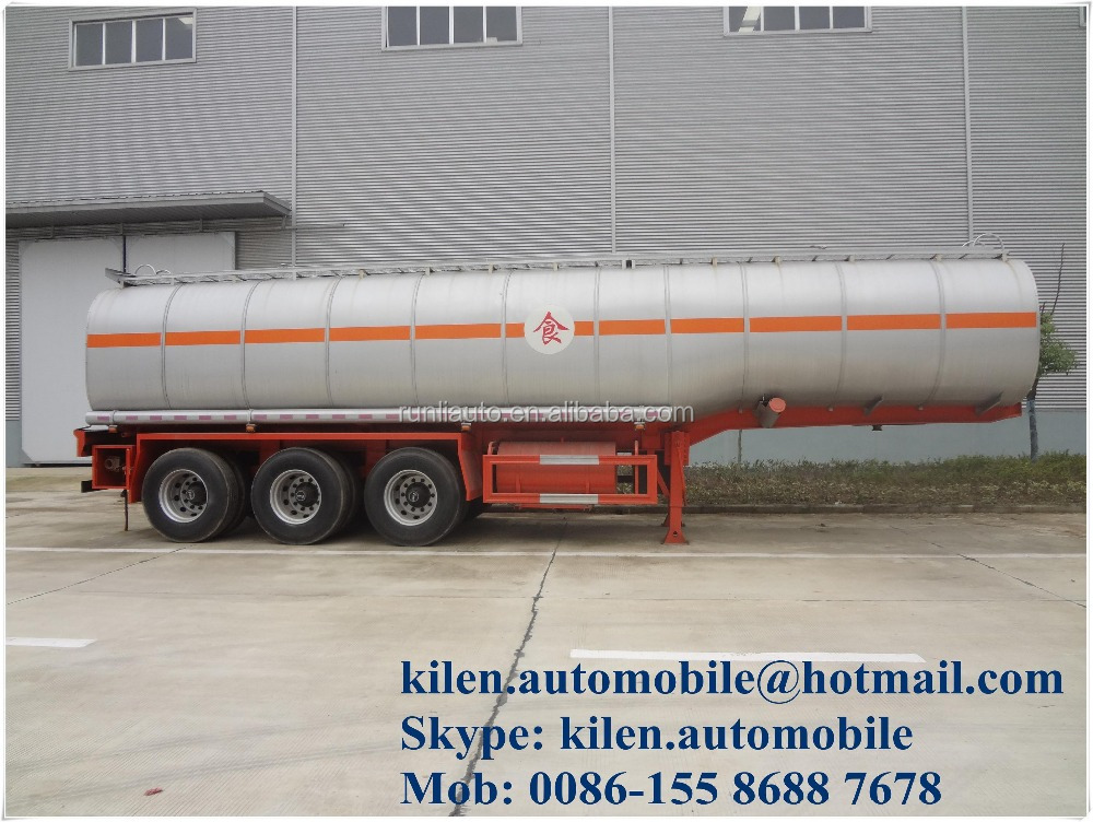 4000L Food Oil Tank Trailer Three Axles 45000L Food Oil Tanker Trailer