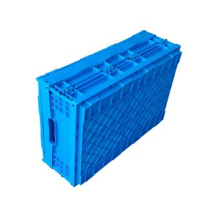 Attached Lids Virgin PP Small Collapsible Plastic Crates Light Duty