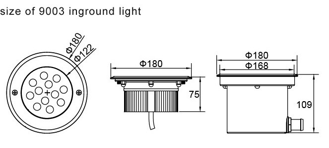 Outdoor Waterproof IP68 In Ground Led Lights High Power 15W / 18W Landscape Use