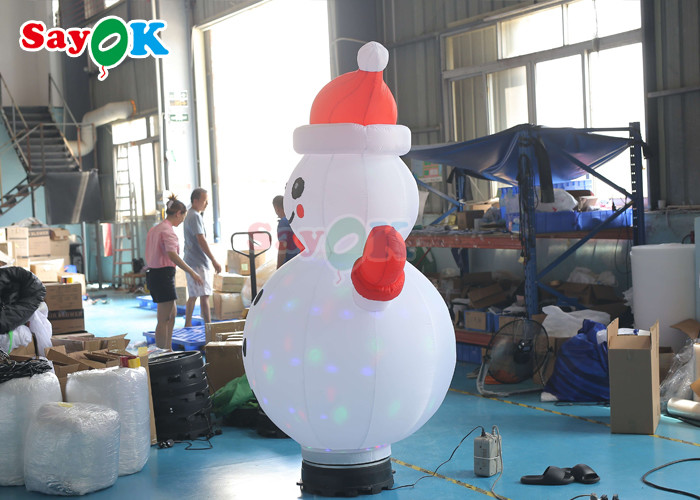 Oxford Cloth Inflatable Holiday Decorations Air Model Pvc Inflatable Rotating Christmas Snowman