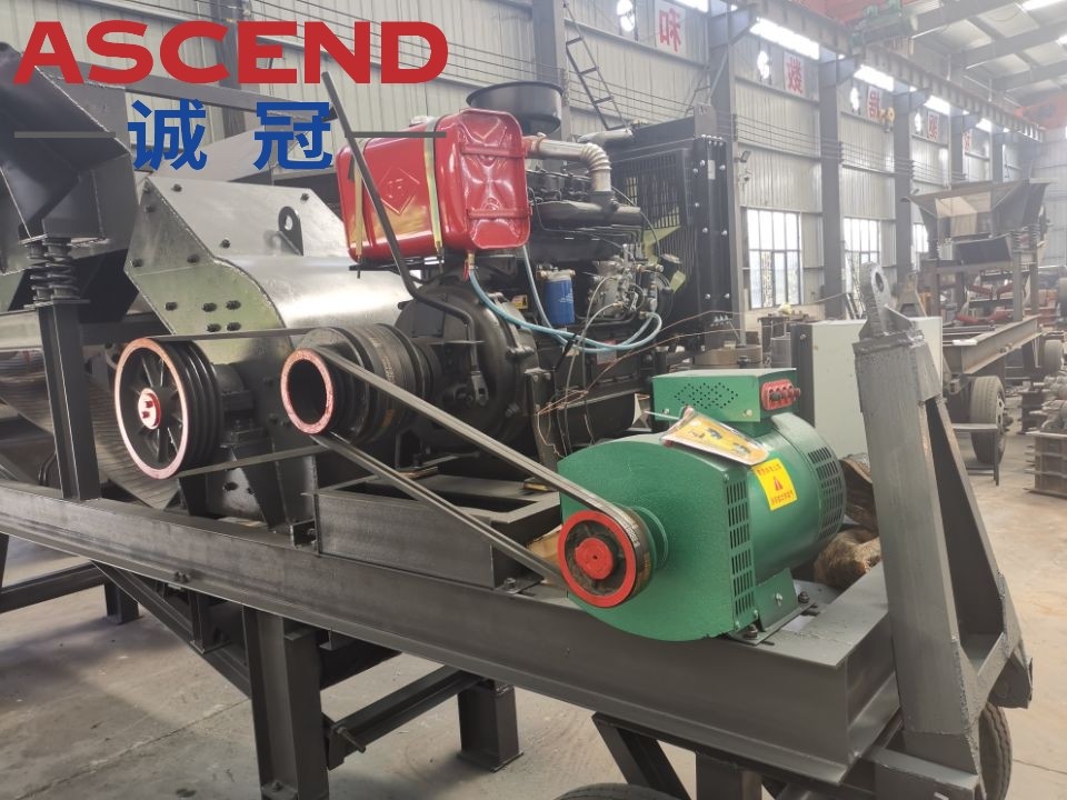 PC400x300 PC600x400 Models 8 10 15tph Capacity Diesel Engine Mobile Hammer Crusher Mill For Glass Limestone Gravel