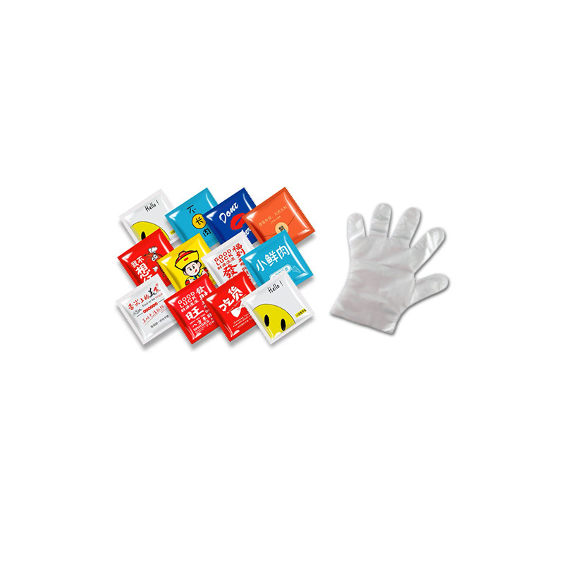 AC220V PE Glove Folding Packing Machine Multifunctional Four Side Sealing