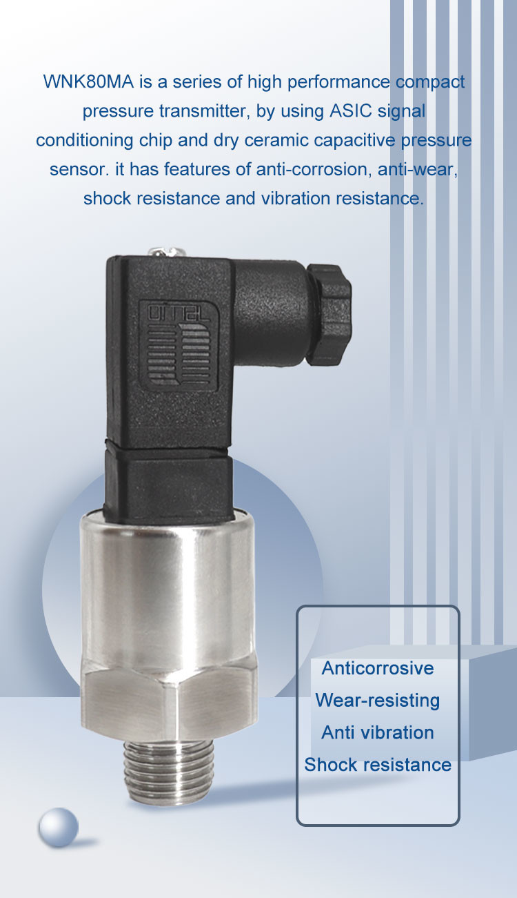 IP65 4-20MA Hydraulic Oil IOT Pressure Sensor DIN43650 Connection