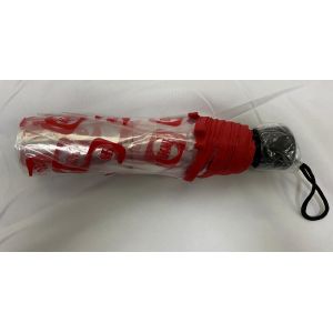 21 Inches Transparent Folding Umbrella Manual Open Metal Frame