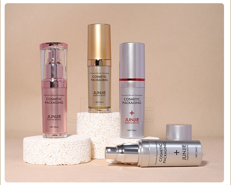 Luxury 30ml Skincare Packaging Set Empty Cosmetic Acrylic Essence Oil Bottle For Skin Care Serum Plastic Bottle