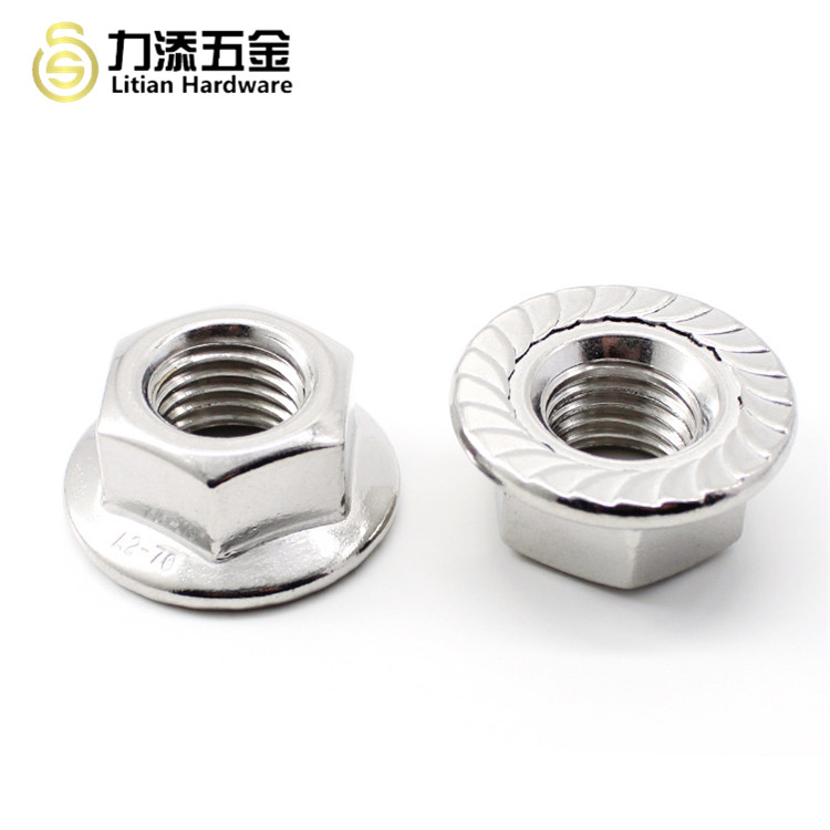 Spheroidizing Metal Self Locking Nut Flange M4 M5 M6 M7 M8 For Heavy Industry