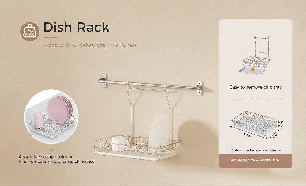 Kitchen Pot Lid Holder Wall-mounted Type Installation Sustainable Multifunctional Kitchen Organizer Set
