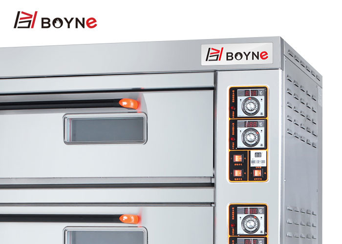 Commercial Bakery Deck Baking Oven,Stainless Steel Double Deck Six Trays Bread Baking Oven