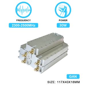  30W 2300-2500MHz 2.4G WiFi Customized RF Power Amplifier Module Jamming PA GaN Drone Fpv C-Uas Anti Drone Module With GAN And Isolation Protector Manufactures
