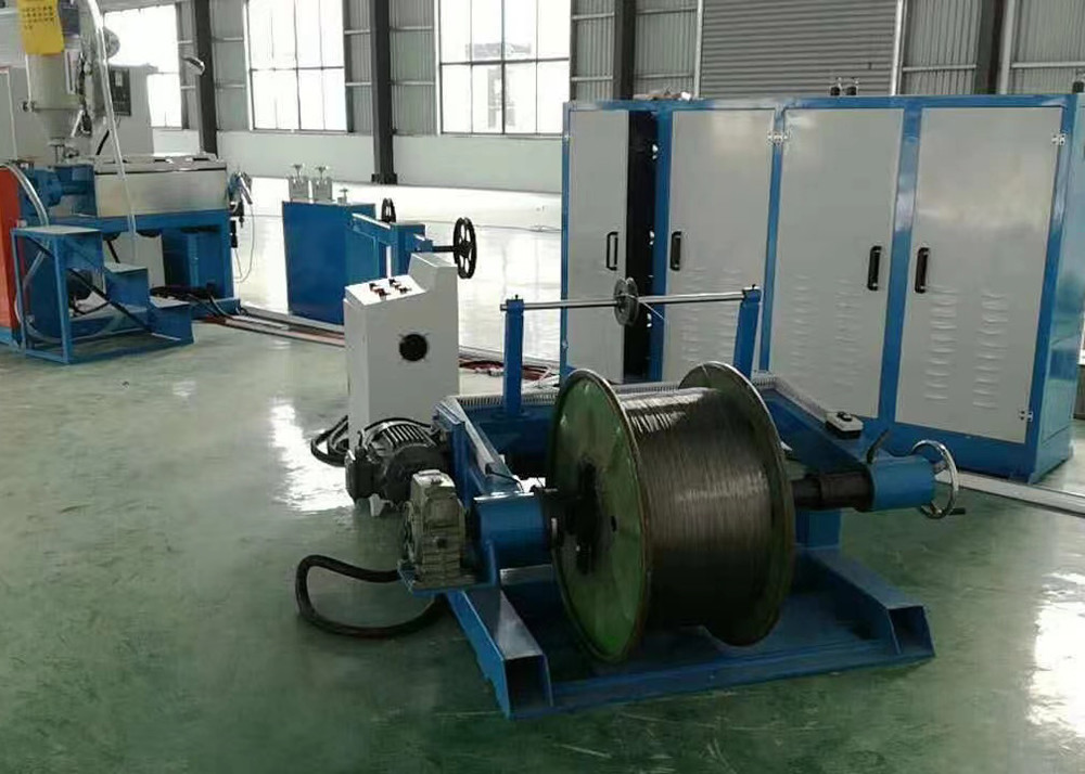 55kw 280kg/h Optical Fiber Cable Secondary Coating PE Extruder Machine Production Line