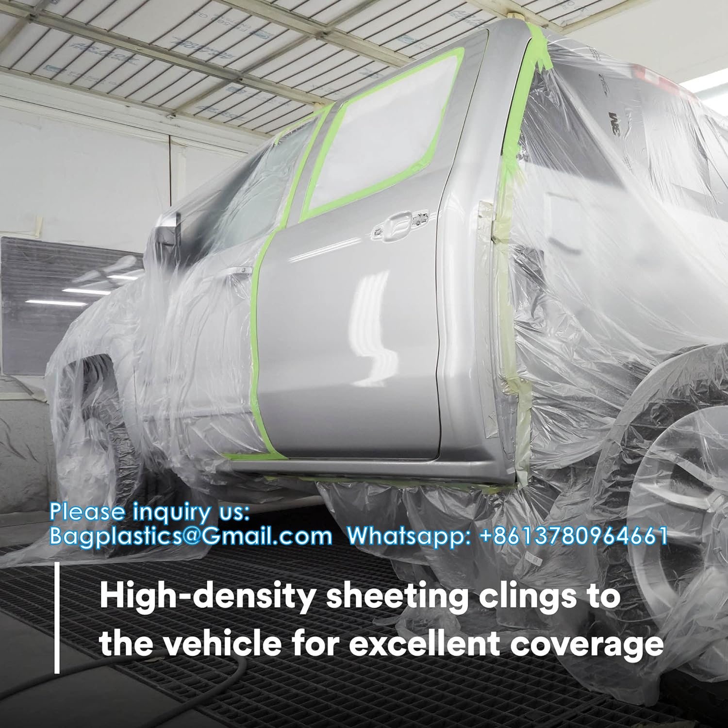 Overspray Protective Sheeting With 233+ Masking Tape (36 Mm), Translucent, Paintable, High Density, Tear Resistan