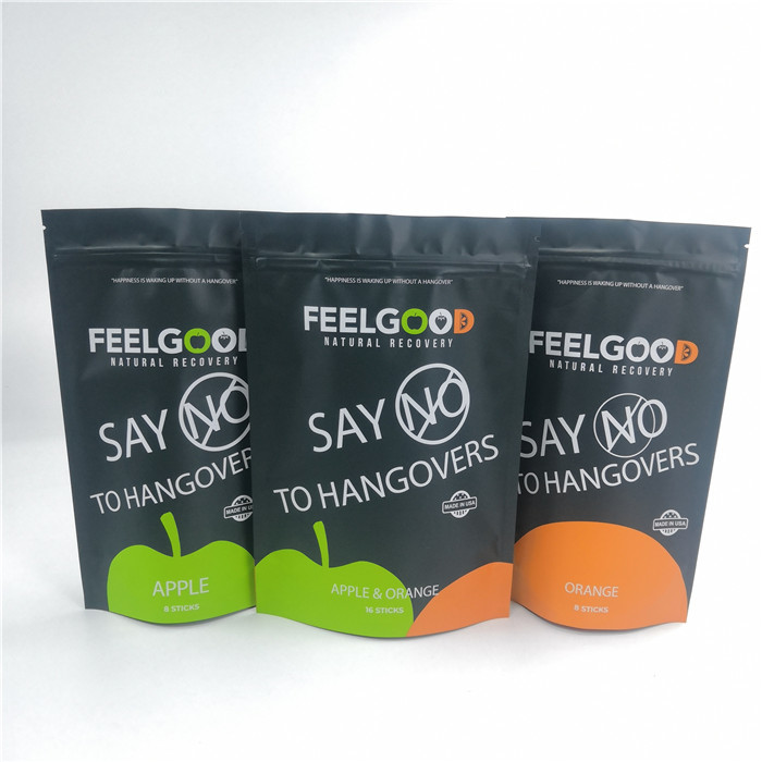 Snack Mylar 120mic Zipper Standing Pouches 20*15*8cm For Food