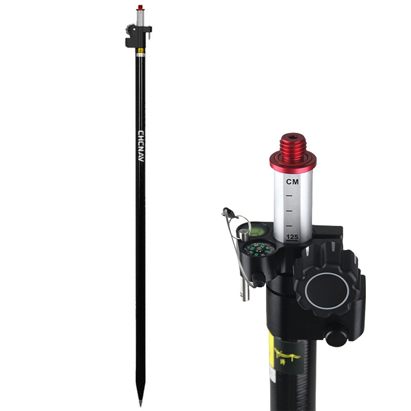 Carbon Fiber Extendable Pole For GPS RTK GNSS Telescopic Rover Pole CHC GPS Surveying Pole