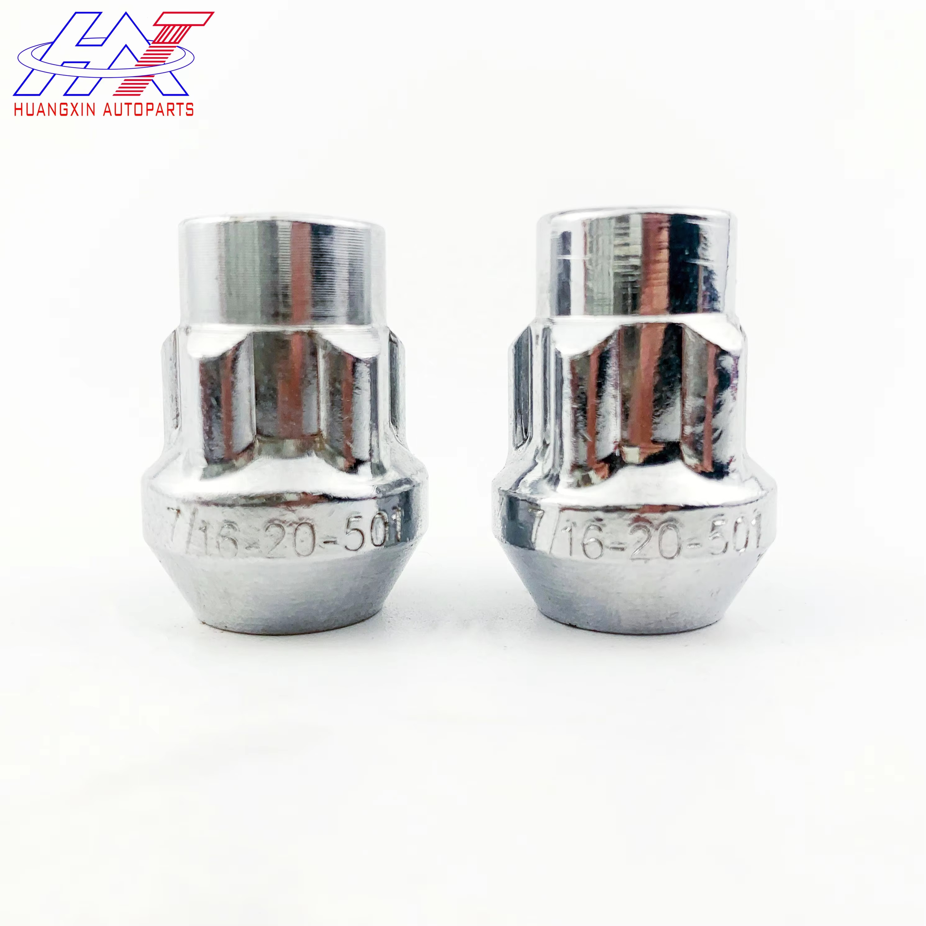 Steel Silver 3802 Car Wheel Lock Nut Set Anti-theft Nut Screw 7/16-20 Fine Thread 10 Grade for Hyundai Elantra 2007-2018
