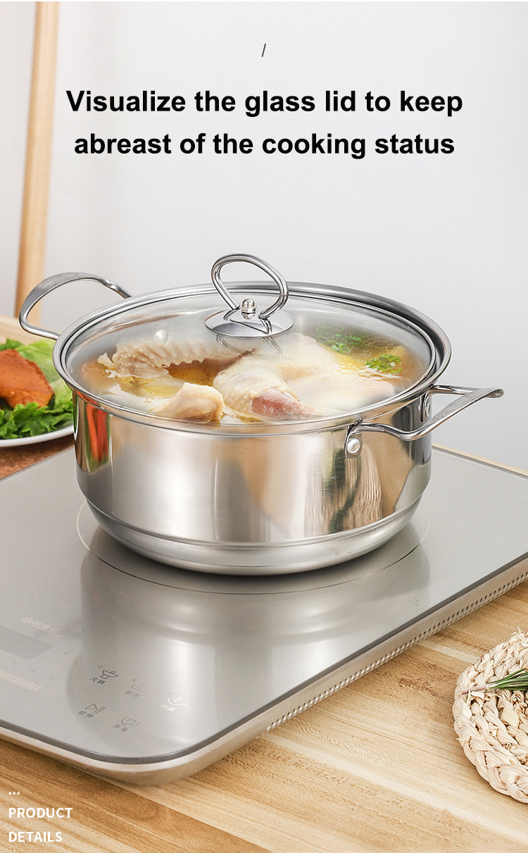 Hot Selling Cookware Set 5 PCS Stainless Steel Cookware Cook Pot Cooking Pot Set With SS Handle