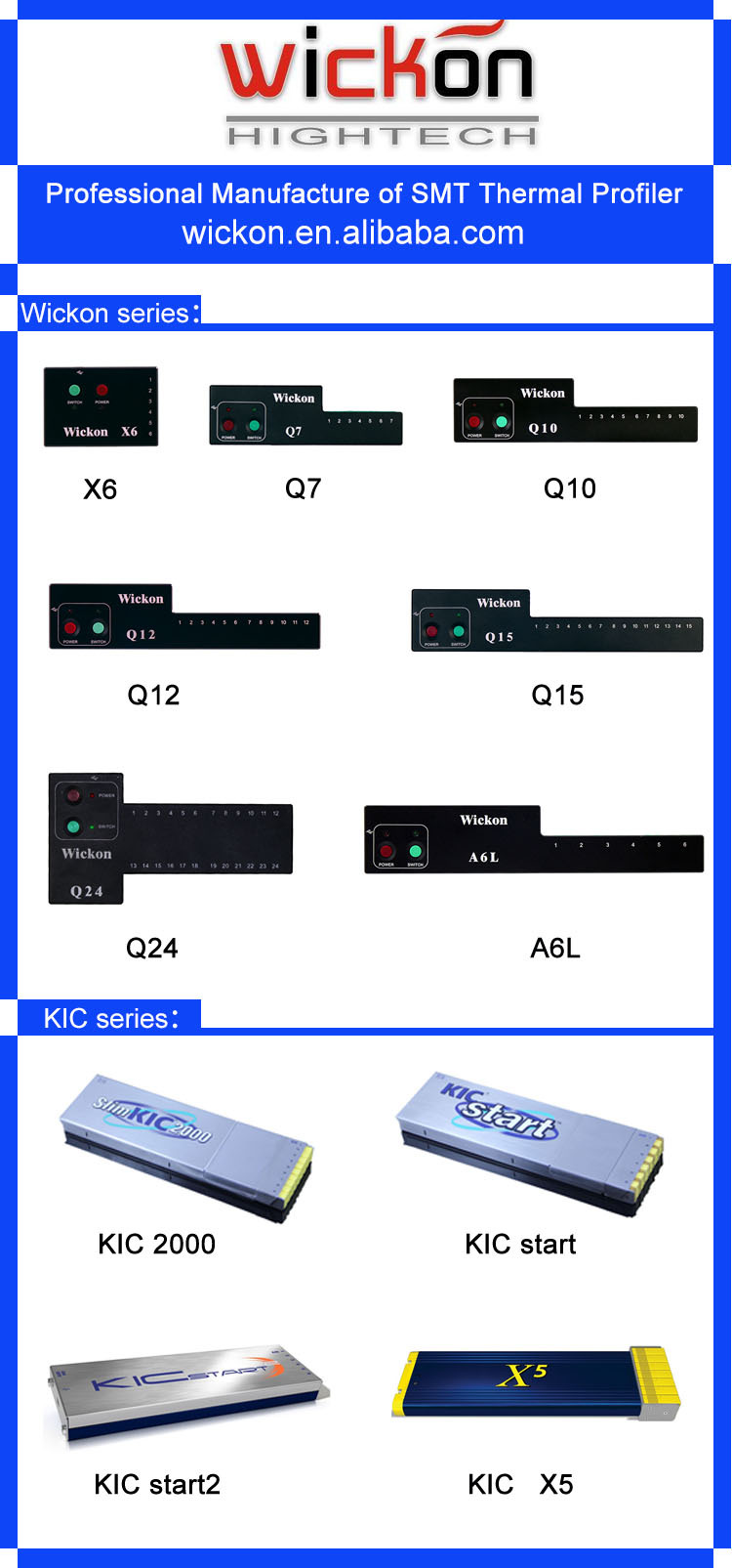 WICKON Q24 oven profiler,thermal profiler Q24 KIC profiler ,KIC x5 thermal profilling