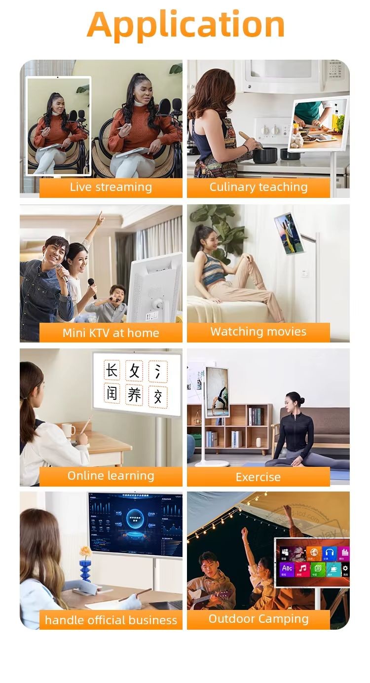 Stand By Me TV 21.5 27 32 Inch Smart Touch Screen Portable Movable Rechargeable LCD Smart TV