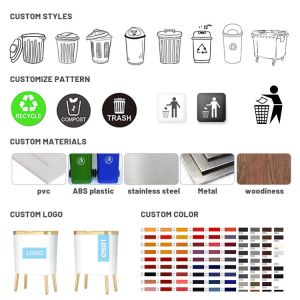 Injection Molding Recycle Waste Bin Outside Trash And Recycling Bin