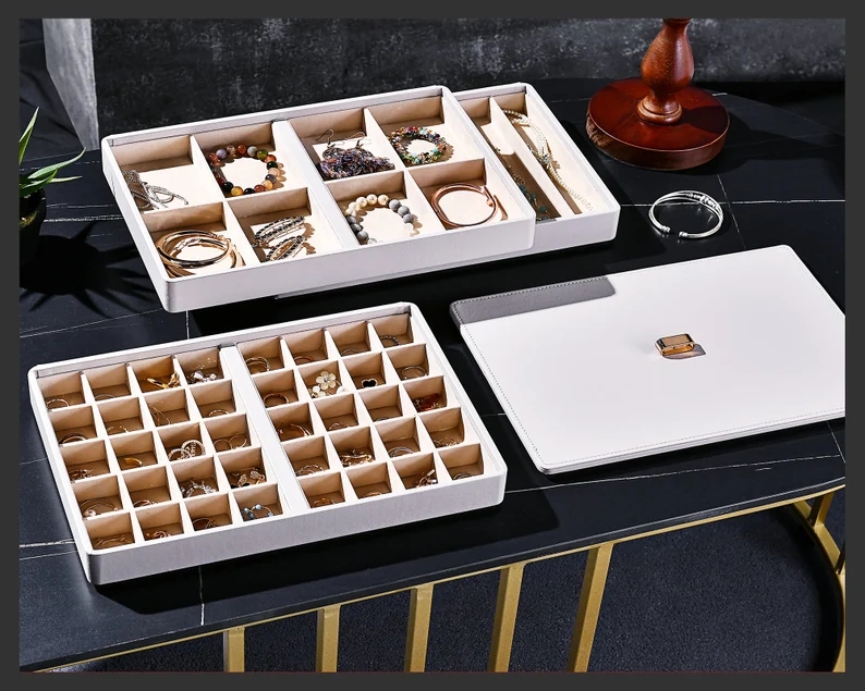 Women Jewelry Box With Drawers Medium Wooden Storage Boxes With Lids