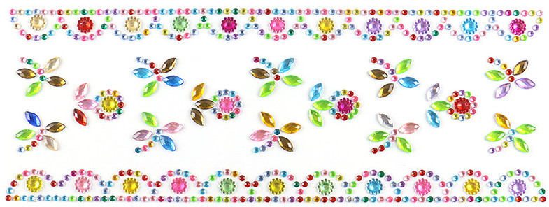 3D Acrylic Self Adhesive Stickers for kids diy craft and Decal Mobile Scrapbooking diamond pearl gem drill stickers OEM