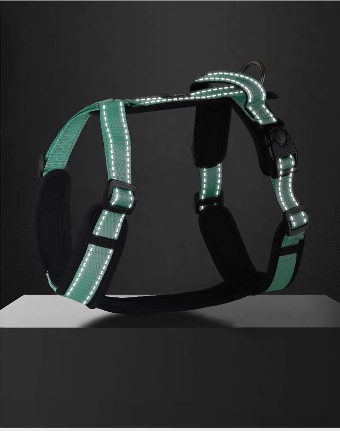 Reflective Strips Milk Silk Design Pet I Shaped Harness Leash For Dogs