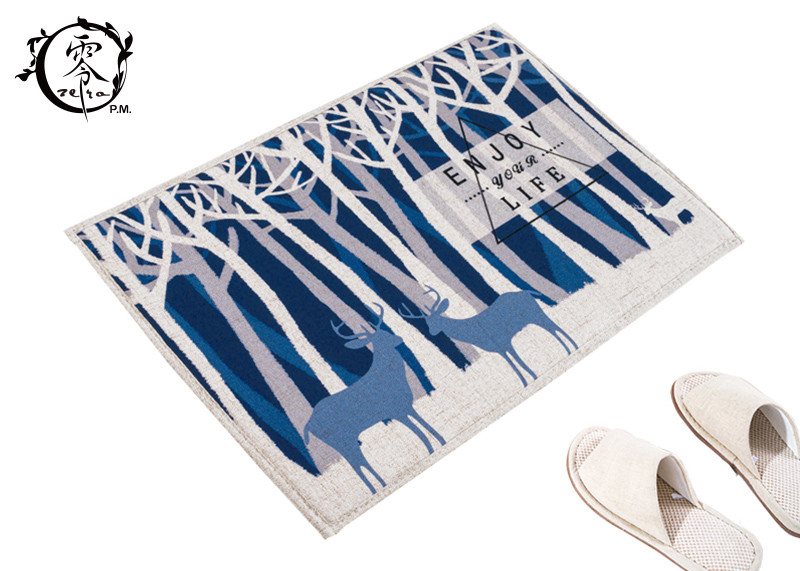 Christmas Deer Pattern Houseware Items Footmat Livingroom Area Decoration Rug in Four Different Sizes