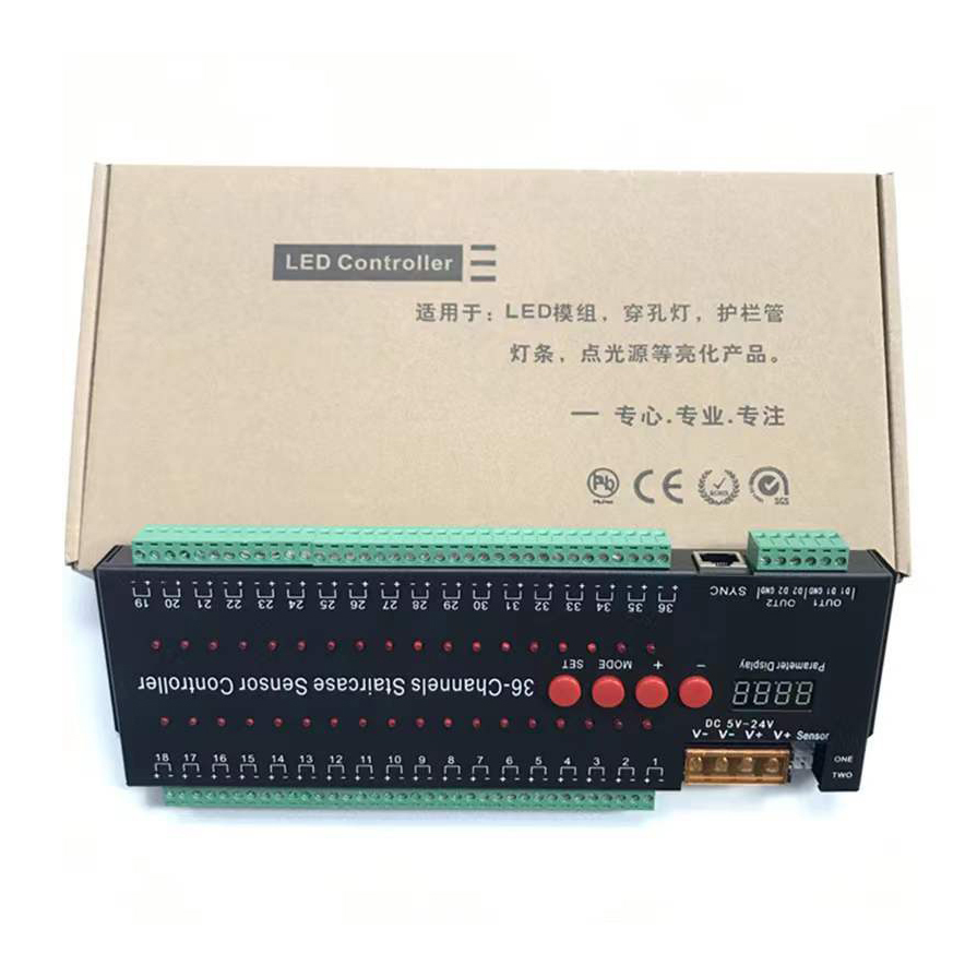 36 Channel Intelligent Pixel LED Stair Controller For LED Light
