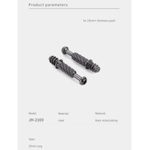 High Precision Minifix Connecting Bolts Electroplated Surface With Cold Carbon