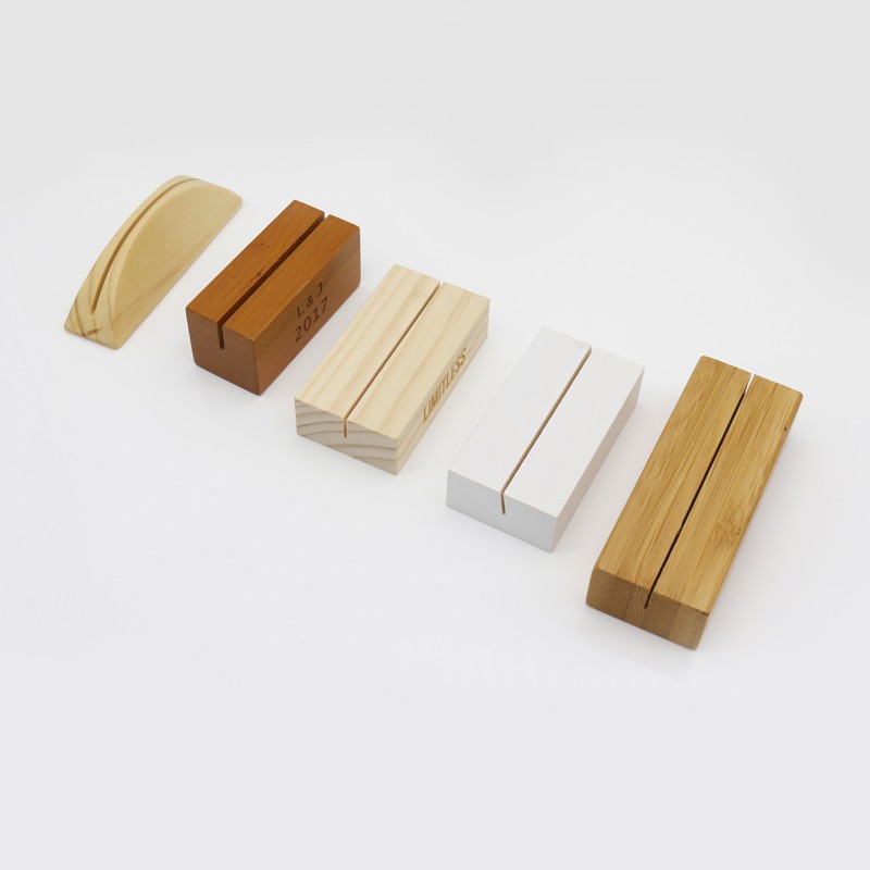 Wooden Place Cards Base Wood Menu Stand Home Office Wedding Decor