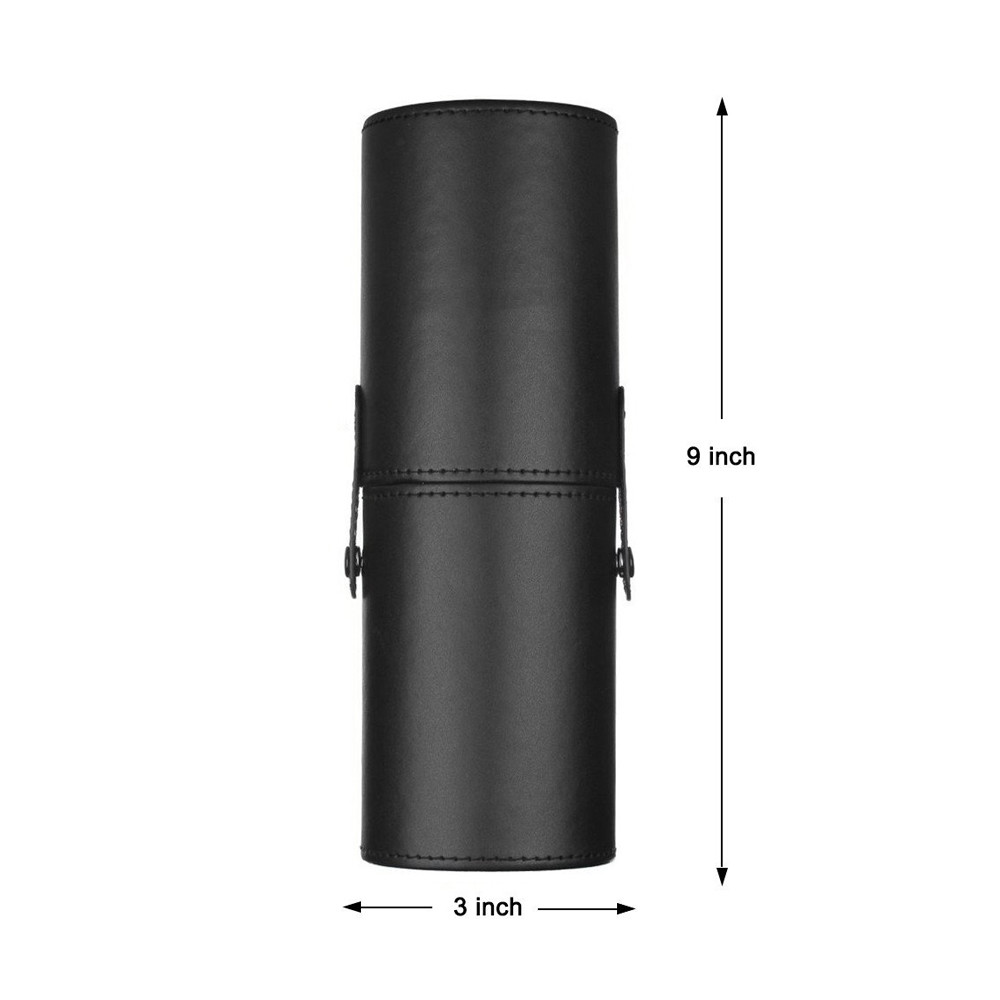 Multipurpose Use Makeup Brush Roll Matte Black Large Capacity 3*3*9 Inch