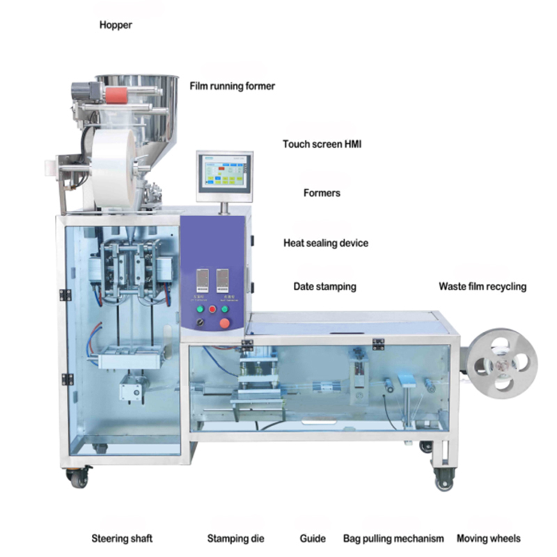 Irregular Shaped Shampoo Pouch Vertical Packing Machine 800KG 200mm PLC