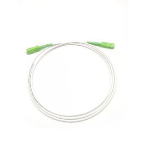 White Fiber Optic Patch Cord LSZH SC/APC To SC/APC SM 9/125 Low Insertion Loss