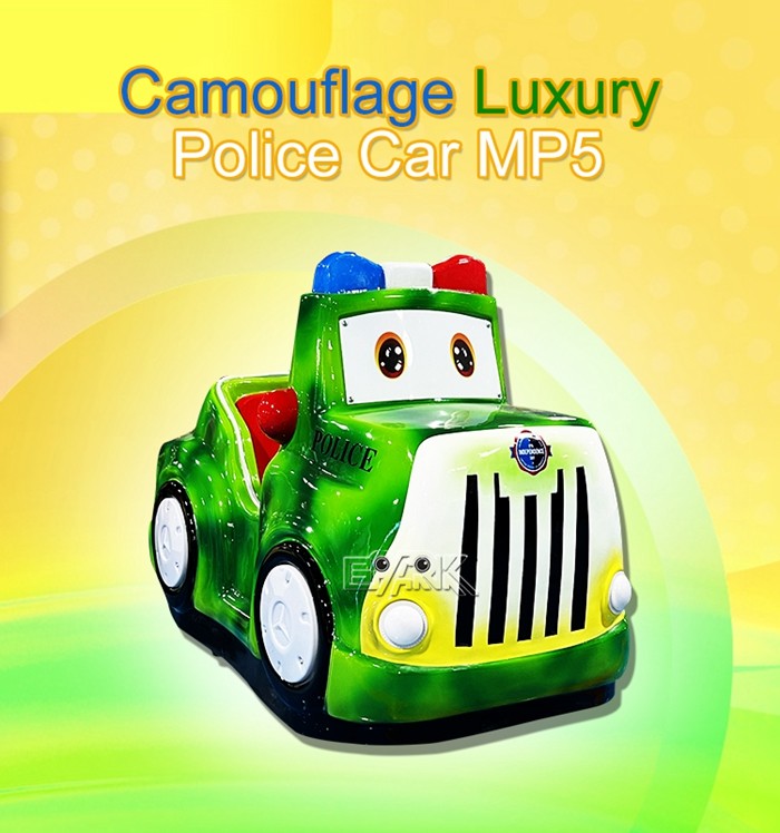 Arcade Amusement Park Kiddy Ride Machine Camouflage Luxury Police Car MP5