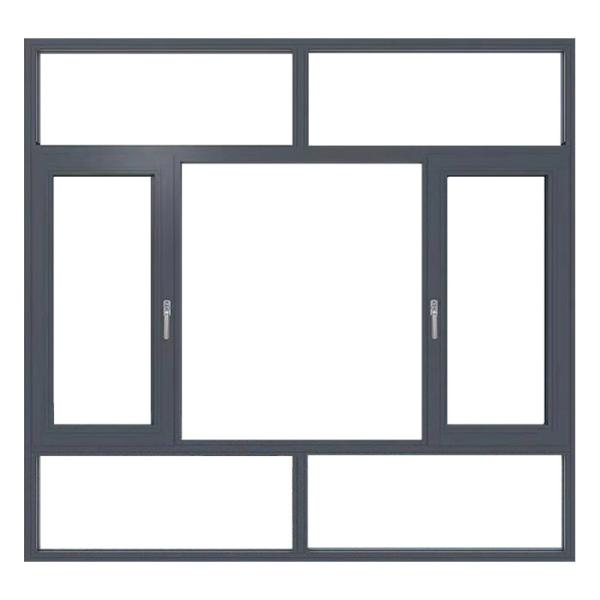 Design Aluminum Impact Resistant Casement Windows Heat Insulation Strip for