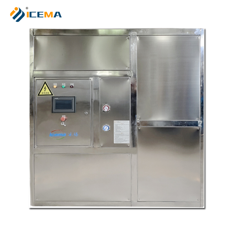 PE Material Inlet Pipe 3000kg Ice Cube Maker Machine for Industrial Ice Production