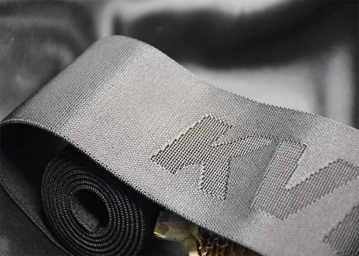 Custom Branded Logo 52mm Jacquard Elastic Band With Double Sided Material