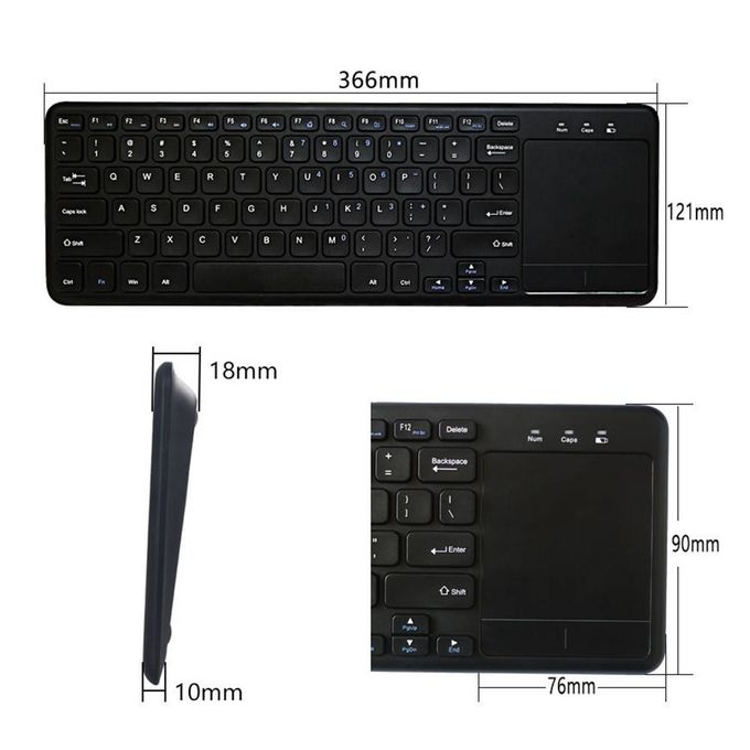 All In One Media Keyboard Mouse Combo Wireless With Integrated Track Pad