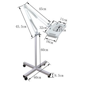 3 Diopter / 5 Diopter Magnifying Lamp Floor Standing Magnifying Glass With Light
