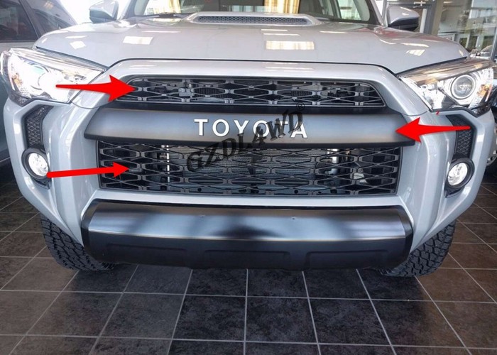 Custom Front Grill Mesh TRD PRO Style For Toyota 4Runner 2014 - 2018 / Car Exterior Parts