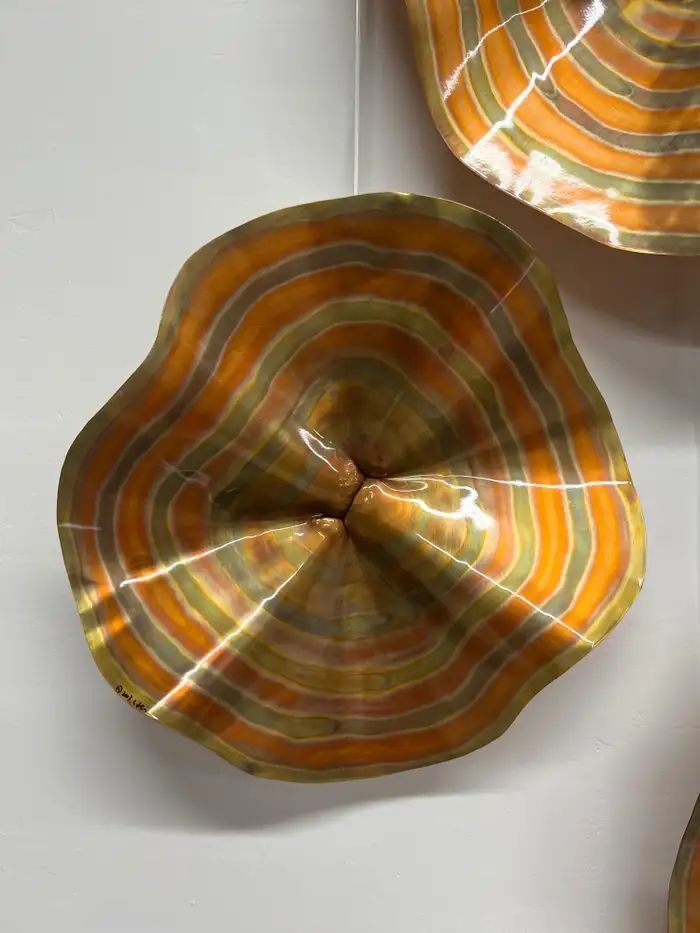 Hand Painted 5 Star Hotel Luxury Metal Copper Wall Sculpture