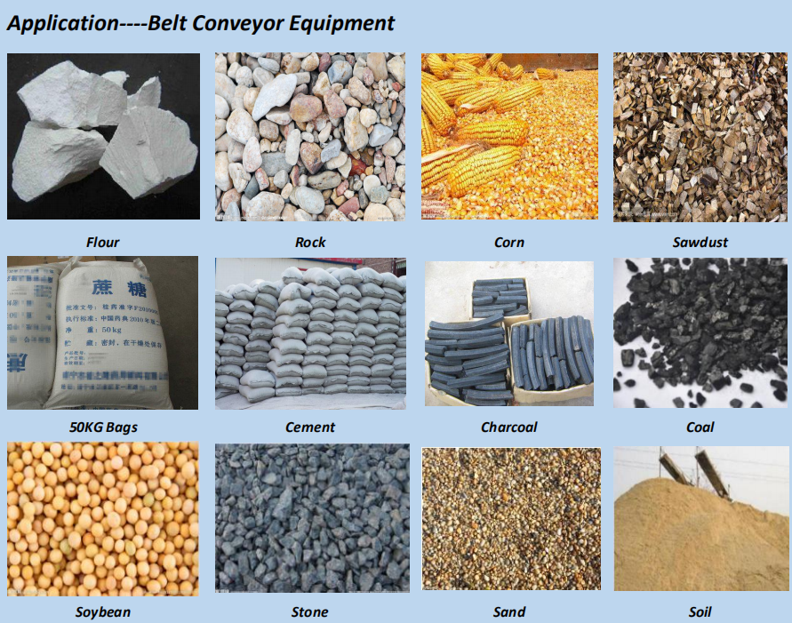 Lime stone skirt rubber belt conveyor