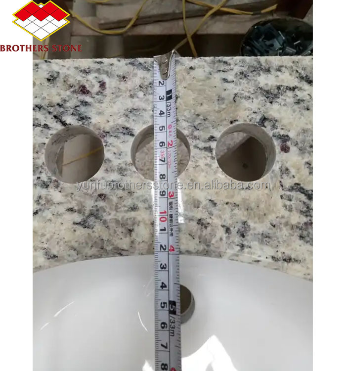 Custom Cut-to-Size Granite Top for Luxury Hotel Bathroom Vanity Polished Natural Stone