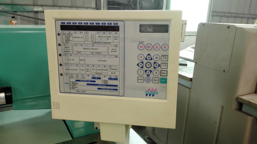Refurbished Tajima 12 Head Embroidery Machine Second Hand Green Color TMFD-G912