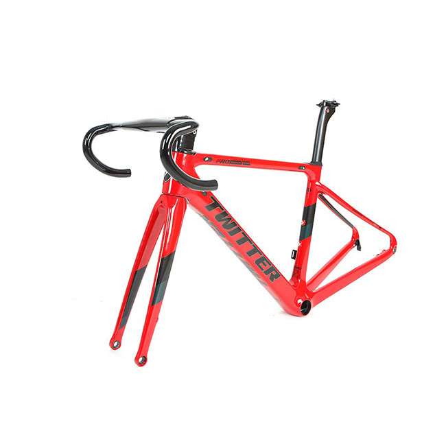 Customized Logo Carbon Road Frame , 56cm Bike Frame Multiple Color Choices
